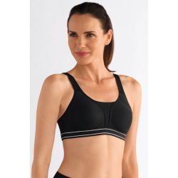 Amoena Performance Soutien-gorge de Sport sans Armatures pour Mastectomie - Noir - 90D