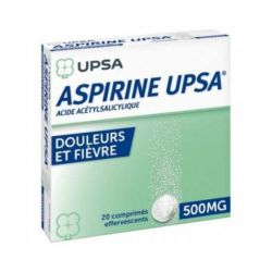 UPSA aspirine 500 mg 20 comprimés effervescents