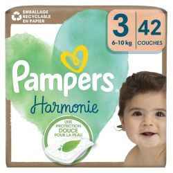 Pampers Harmonie Couches Bébé Taille 3 (6-10kg) - 42 Couches