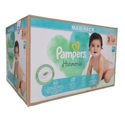 Pampers Harmonie Taille 3 / 6-10kg - 87 Couches Mega Pack - Zéro parfum et lotion, hypoallergénique