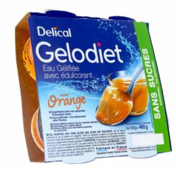 Gelodiet eau gélifiée sans sucres orange 4x120g