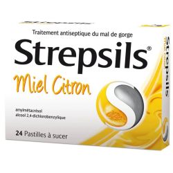 Strepsils miel citron 24 pastilles