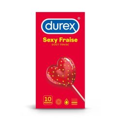 Durex Sexy Fraise Préservatifs x10