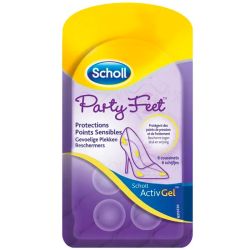 Scholl ActivGel Party Feet Protections Points Sensibles - 6 pièces - Amorti ciblé  longue durée