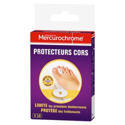 Mercurochrome Protecteur Cors - Réduit la Pression et Calme la Douleur des Cors - 18 Unités