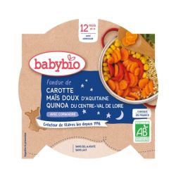 Babybio Assiette Carotte Maïs Quinoa Coriandre 12 mois - 230g