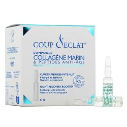 Coup d'Éclat Collagène Marin & Peptides Anti-Âge - 12 Ampoules