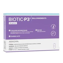 Aragan Biotic P3 Ballonnements - 20 Gélules