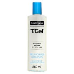 Neutrogena® T/Gel® Shampooing Pellicules Grasses - 250ml - Purifie, régule et rafraîchit le cuir chevelu