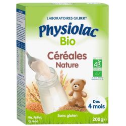Gilbert Physiolac Bio Céréales Nature Instantané 4 mois+ 200g