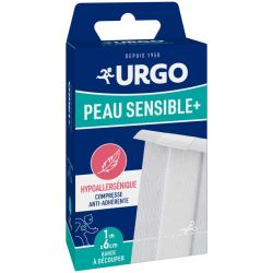 Urgo Peau Sensible+ Pansement Hypoallergénique à Découper - 1 m x 6 cm - Protection douce et aérée