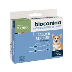 Biocanina Collier Répulsif Antiparasitaire - Chiens de Moins de 15 kg - Collier de 38 cm - 1 unité