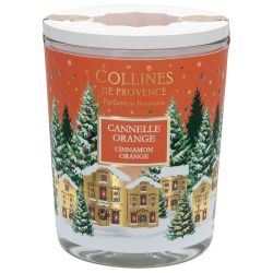 Collines de Provence Bougie de Noël - Parfum Orange Cannelle - 180 g