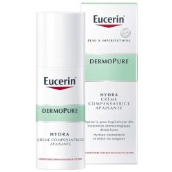 Eucerin DermoPure Hydra Crème Compensatrice Apaisante 50 ml - Apaise la peau, hydrate