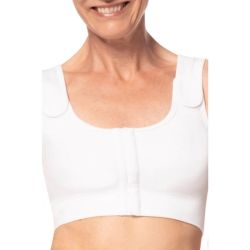 Amoena Sina soutien-gorge post-opératoire sans couture Blanc 105/110 - Compression médium et bonnet universel