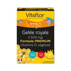 Vitaflor Gelée Royale Bio 2500mg Vitamine D Végétale - 20 ampoules