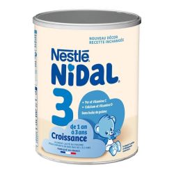 Nestlé Nidal Lait de Croissance en Poudre 3ᵉ Âge Dès 1 an - 800g
