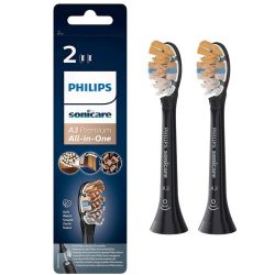 Philips Sonicare A3 Premium All-in-One Têtes de Brosses Noires HX9092/11 - 2 Têtes