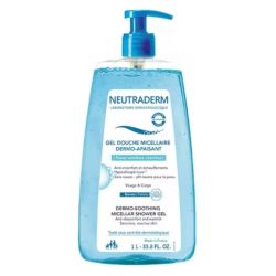 Neutraderm Gel Douche Micellaire Dermo-Apaisant 1 Litre - Sans savon, nettoie et apaise la peau