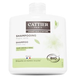 Cattier Shampoing Cuir Chevelu Gras Argile Verte Bio 250ml – Pureté et équilibre