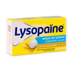 Lysopaine Pastilles Sans Sucre - 36 comprimés à sucer - Citron/Gingembre
