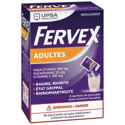 Fervex Adultes Classique - 8 Sachets de granulés pour solution buvable