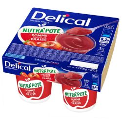 Delical Nutrapote Dessert aux Fruits Pomme Fraise 4x200g – Dénutrition et troubles de la déglutition