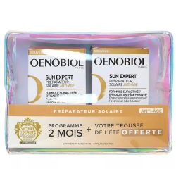 Oenobiol Sun Expert Préparateur Solaire Anti-Âge - 2 x 30 Capsules + Trousse Offerte