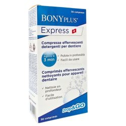 BonyPlus Express Comprimés Effervescents Nettoyants Appareils Dentaires 56 Comprimés – Propreté et fraîcheur
