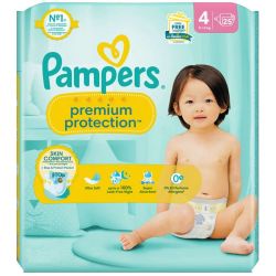 Pampers Premium Protection - Taille 4 - 9/14kg - Pack de 25 Couches