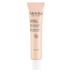 Melvita Source de Roses BB Crème 6 en 1 BIO -  Hydrate et Unifie le Teint - Teinte Claire - 40ml