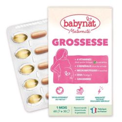 Babybio Babynat Maternité Grossesse Cure de 1 mois - Nutriments essentiels au développement du bébé et au bien-être de la maman