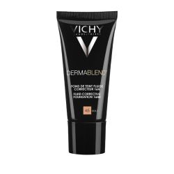 Vichy Dermablend Fond de Teint Fluide Correcteur 16H - Teinte 45 Gold 30 ml - Teint Irrégulier, Cernes, Rougeurs