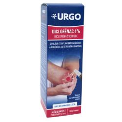 URGO Diclofénac 4% flacon 125 pressions - Solution anti-inflammatoire locale contre la douleur