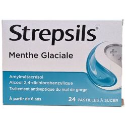 Strepsils menthe glaciale 24 pastilles
