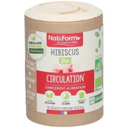 Nat&Form Hibiscus Bio - 90 gélules - Circulation, jambes légères et vitalité naturelle