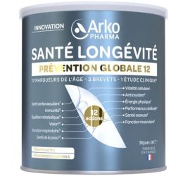 Arkopharma Santé Longévité Prévention Globale 12 285g – Formule anti-âge 12 actions