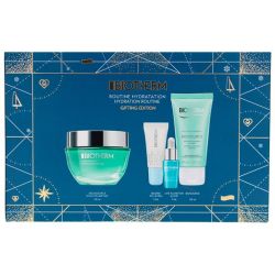 Biotherm Aquasource Coffret Hyalu Plump Gel - Routine Complète de 4 Produits - Apporte Hydratation