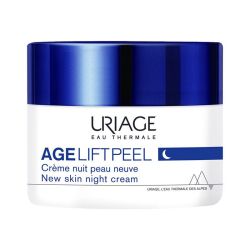Uriage Age Lift Peel Crème Nuit Peau Neuve - 50 ml - Soin Resurfaçant Anti-Rides et Éclat