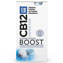 CB12 Gomme à Mâcher Sans Sucres Boost Strong Mint - 10 Gommes