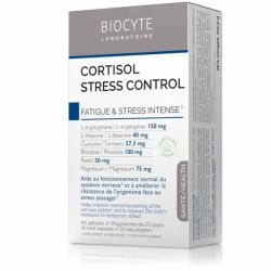 Biocyte Santé Cortisol Stress Control - 40 gélules - Fatigue et stress intense