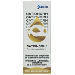 Cationorm Émulsion Ophtalmique 10 ml - Hydratation et confort des yeux secs