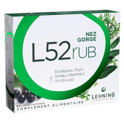 Lehning L52Rub Nez et Gorge - 20 Gélules