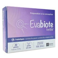 Besins Healthcare Evabiote Fertilité 30 gélules - Préparation à la conception, probiotiques et zinc