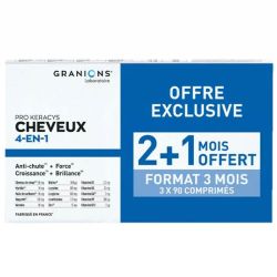 Granions Pro Keracys Cheveux Anti-Chute Force Croissance Brillance - 3x90comprimés
