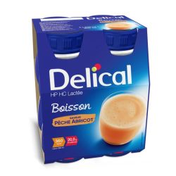 Delical Boisson Lactée HP/HC Pêche Abricot - 4 x 200ml