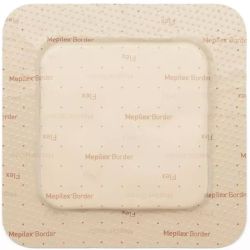 Molnlycke Health Care Mepilex Border Flex Carré - 7,5 x 8,5 cm - 16 pansements - Absorption élevée et flexibilité optimale