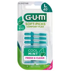 GUM Soft-Picks Comfort Flex Mint - 40 Bâtonnets Interdentaires Large