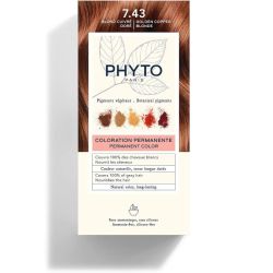 Phyto PhytoColor Coloration Permanente Aux Pigments Végétaux N°7.43 Blond Cuivré Doré