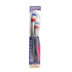 Elgydium Duo de Brosses à Dents Souples Petite Tribu - 1 Brosses à Dents Adulte et 1 Enfant